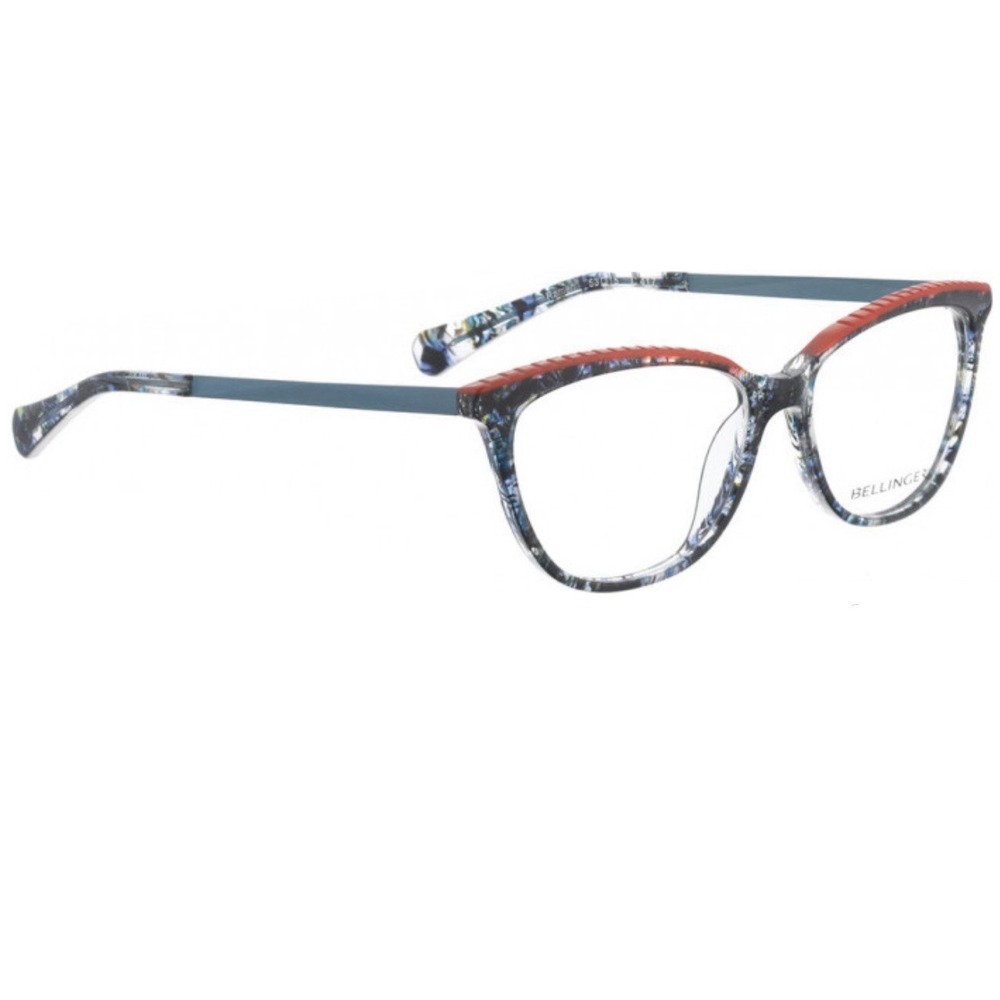 BELLINGER DENMARK C 417 Blue Red Black 53‎ 15 Authentic Eyeglasses Frames Only